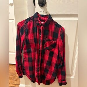 Woman’s Buffalo Plaid Button Down Shirt